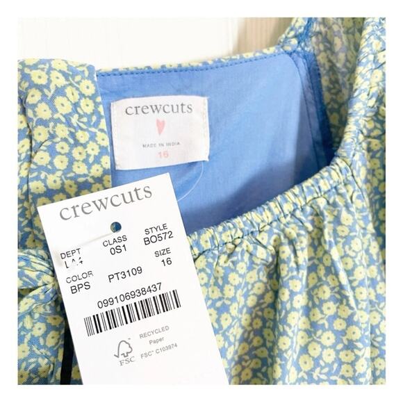 Crewcuts x J. Crew Floral Puff Sleeve Dress NWT - Picture 9 of 10
